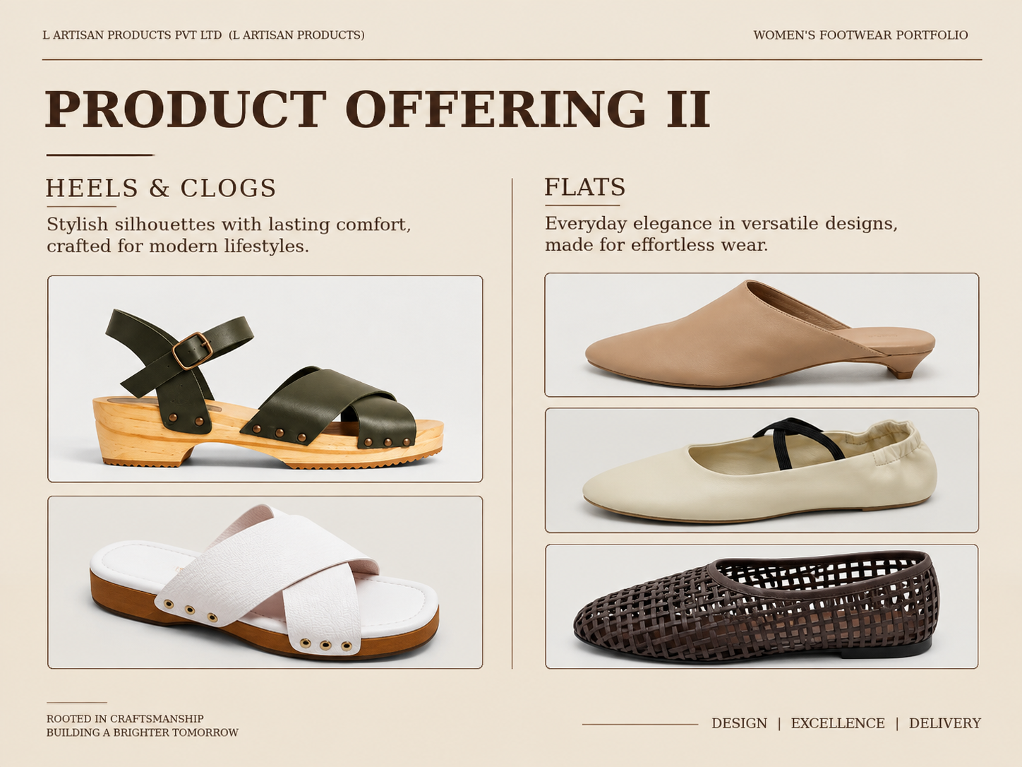 L Artisan heels, clogs and flats portfolio